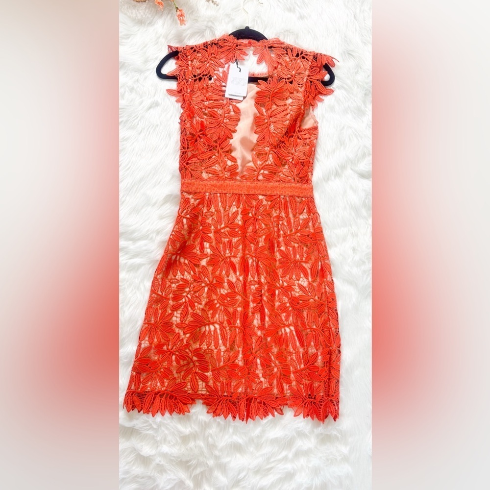 Reiss Maika Open Back Crochet Lace Dress - Picture 3 of 4